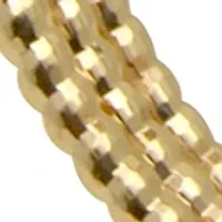 Gold Tone Triple Row Hoop Earrings