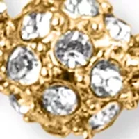 Gold Tone and Crystal Double Row Fireball Slider Bracelet
