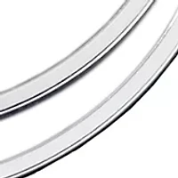Silver Tone Gypsy Hoop Earrings