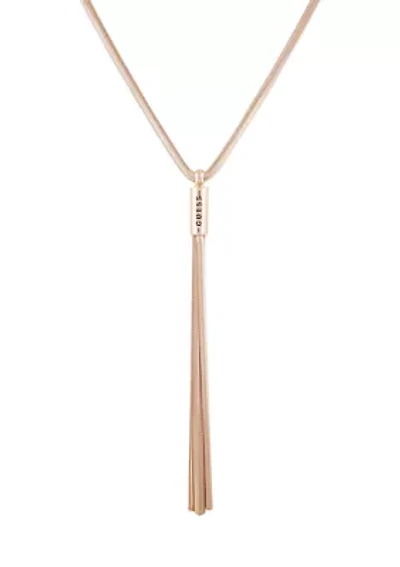Gold Tone Snake Chain Y Necklace