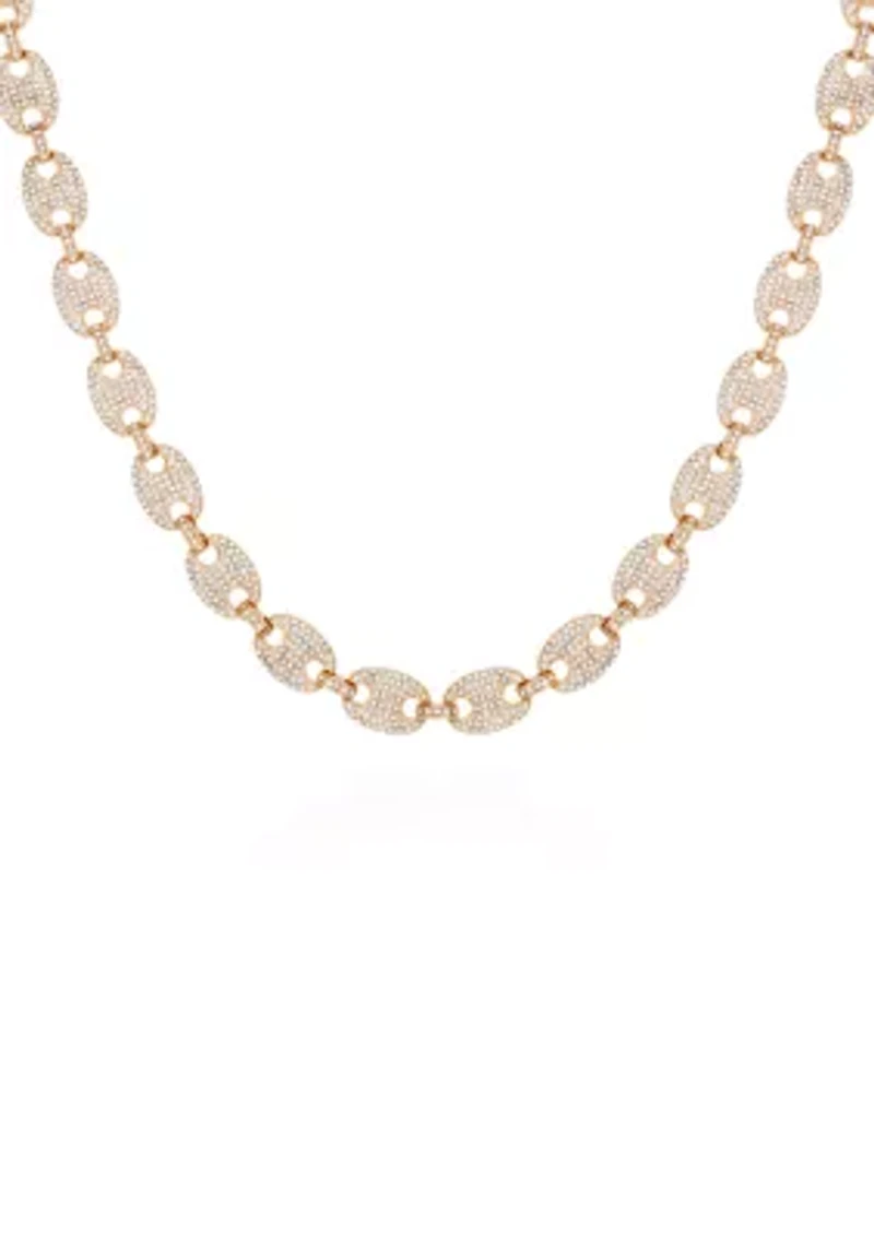 Gold Tone Pavé Collar Necklace