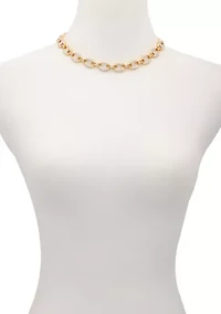 Gold Tone Pavé Collar Necklace