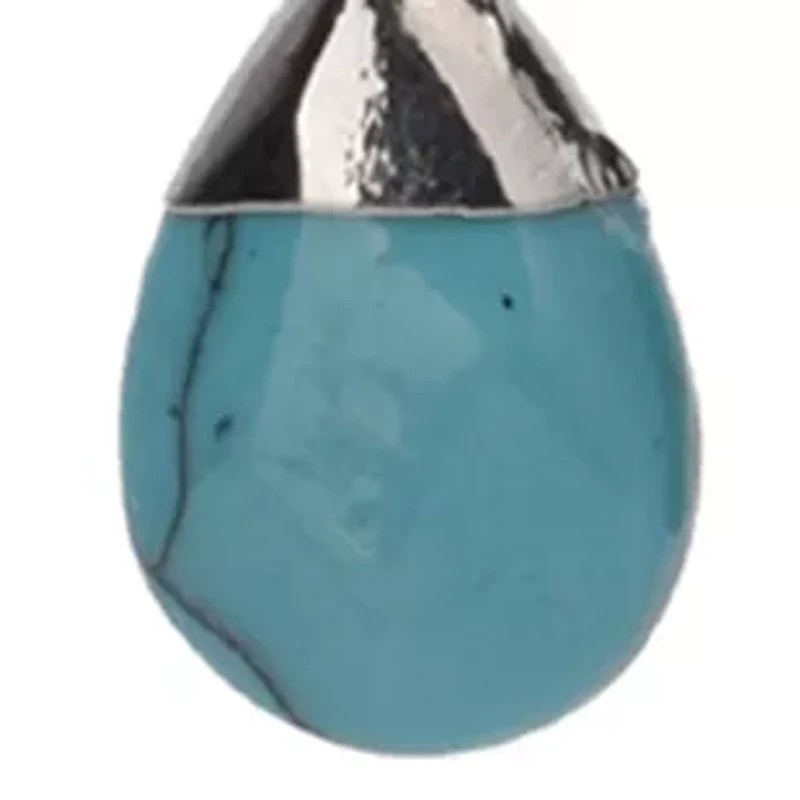 Fine Silver Plated Turquoise Pendant Necklace