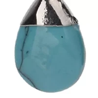 Fine Silver Plated Turquoise Pendant Necklace