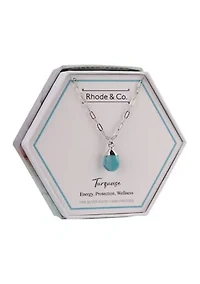 Fine Silver Plated Turquoise Pendant Necklace