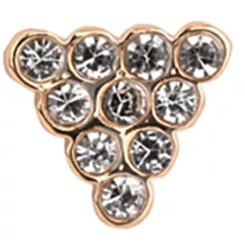 Gold Tone Fine Silver Plated Trio Earring Set with Rose Quartz Stone