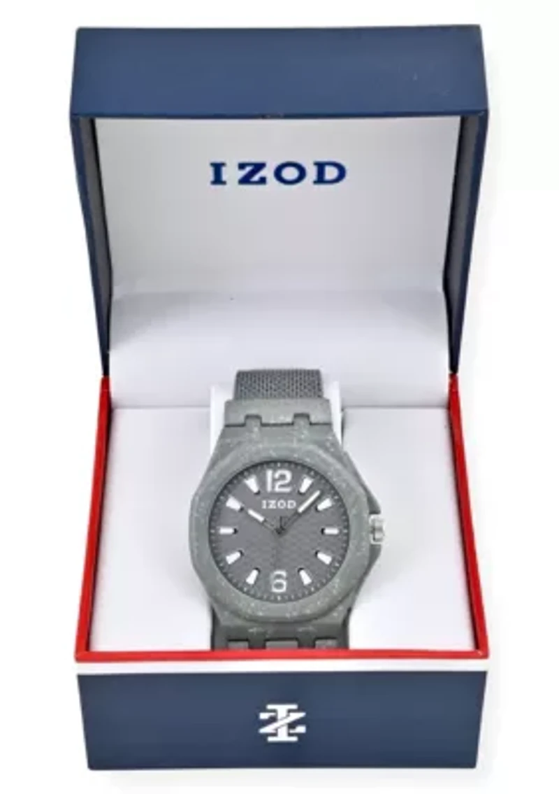 IZOD Adult Mens Analog Watch in Grey Mesh Model# IZO50035