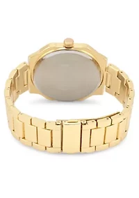 IZOD Adult Mens Analog Watch w Gold Case and Black Dial on Gold Bracelet Model# IZO50119
