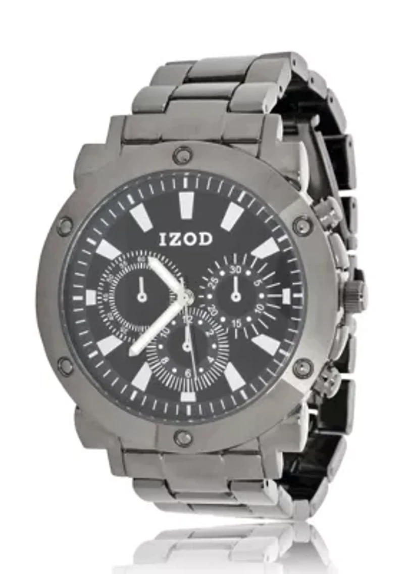 IZOD Men's Black Bracelet Watch