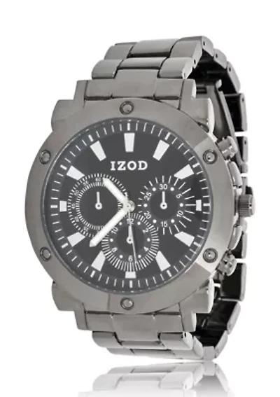 IZOD Men's Black Bracelet Watch