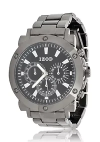 IZOD Men's Black Bracelet Watch