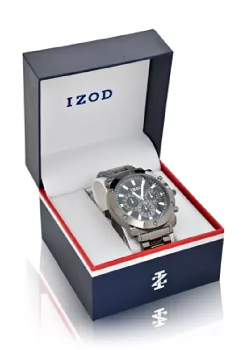 IZOD Men's Black Bracelet Watch