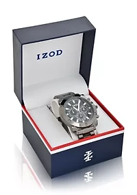 IZOD Men's Black Bracelet Watch
