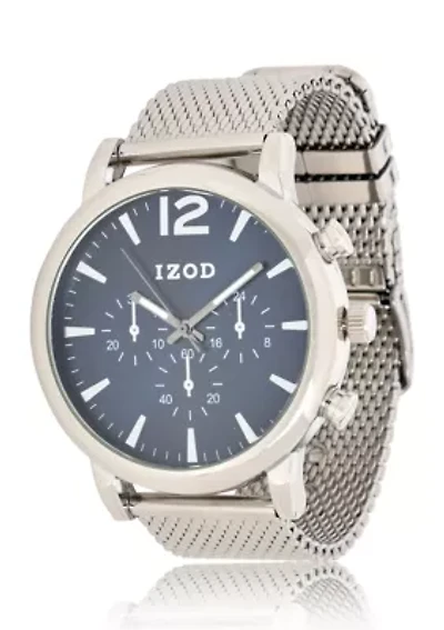 IZOD Men's Stainless Steel Mesh Bracelet Watch