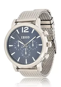 IZOD Men's Stainless Steel Mesh Bracelet Watch