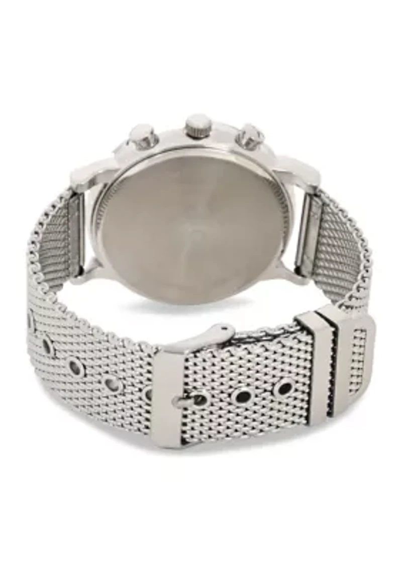 IZOD Men's Stainless Steel Mesh Bracelet Watch