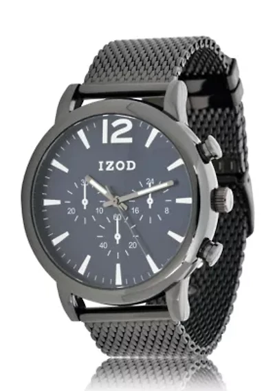 IZOD Men's Black Mesh Bracelet Watch