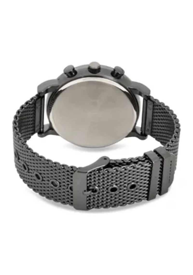 IZOD Men's Black Mesh Bracelet Watch