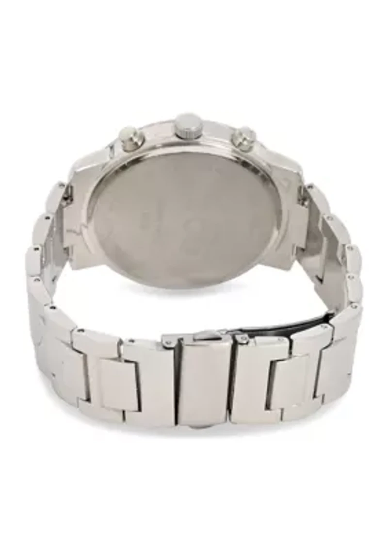 IZOD Men't Silvertone Bracelet Watch