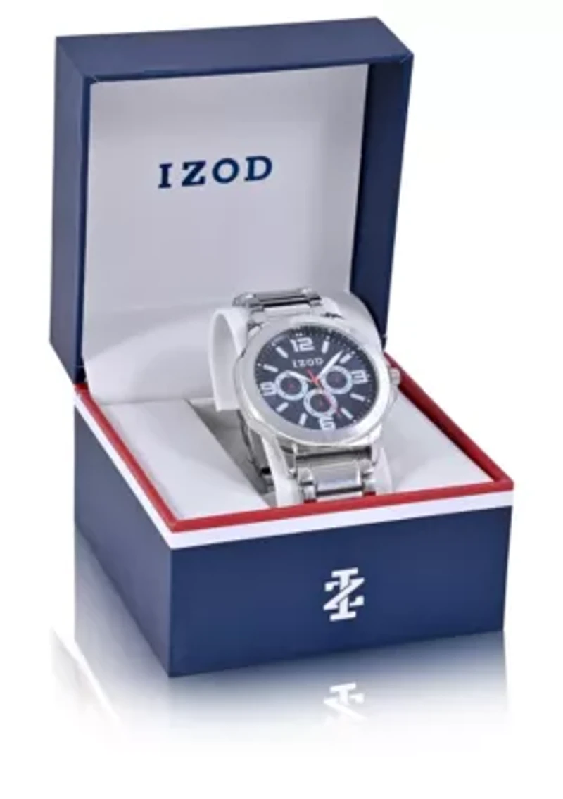 IZOD Silvertone Bracelet Watch