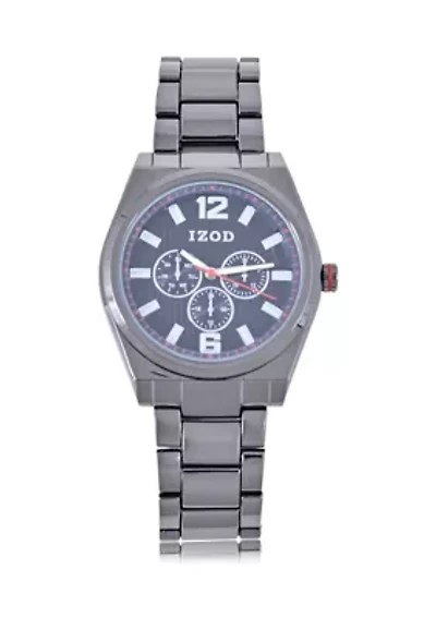 IZOD Gunmetal Bracelet Watch