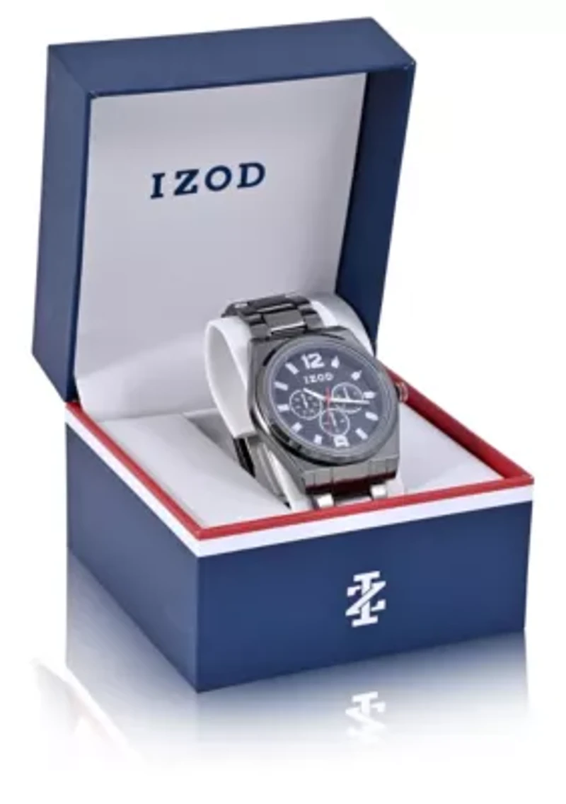 IZOD Gunmetal Bracelet Watch