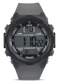 IZOD Adult Mens Digital Sports Watch in Grey Model# IZO7017