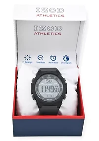 IZOD Adult Mens Digital Sports Watch in Grey Model# IZO7017