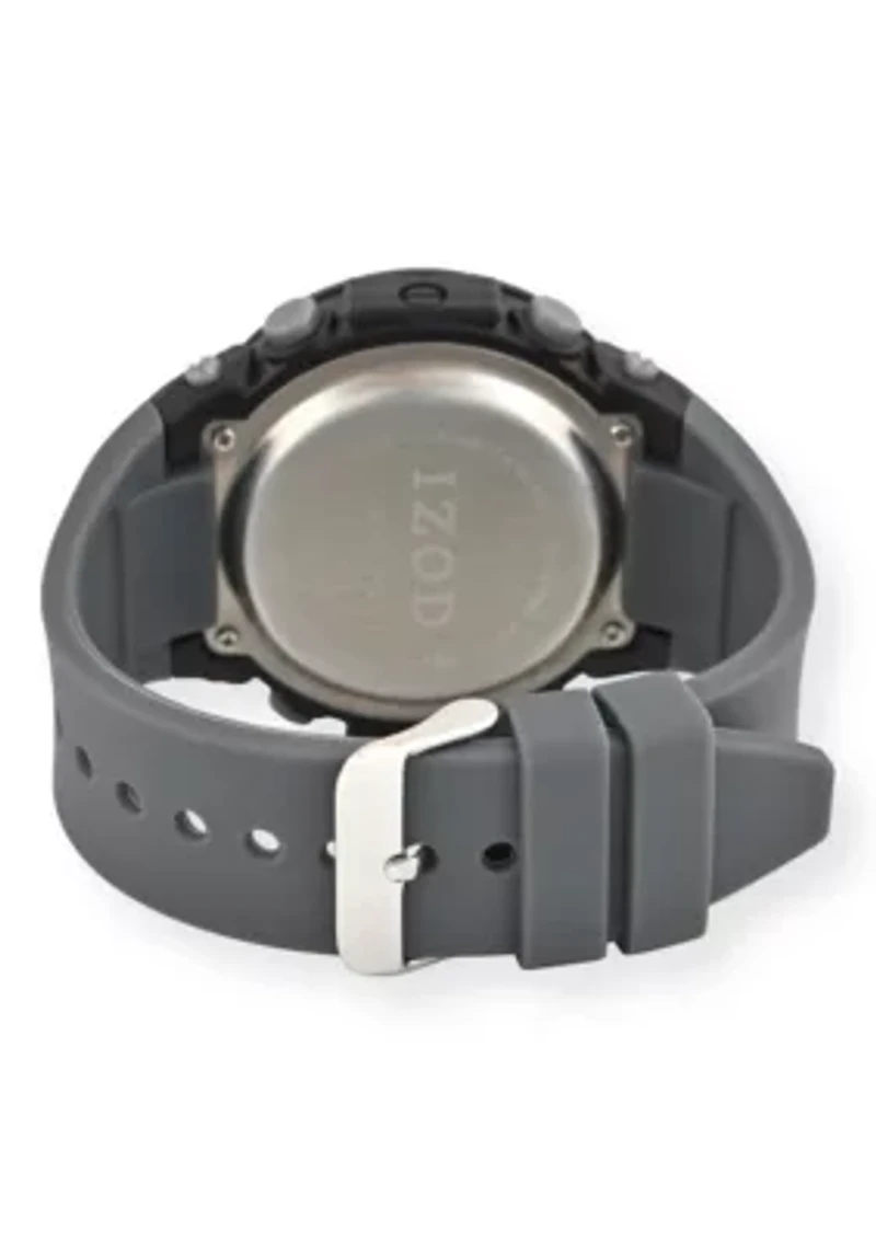 IZOD Adult Mens Digital Sports Watch in Grey Model# IZO7017