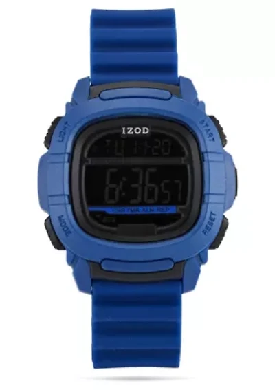 IZOD Adult Mens Digital Sports Watch in Blue Model# IZO7046