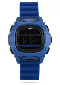 IZOD Adult Mens Digital Sports Watch in Blue Model# IZO7046