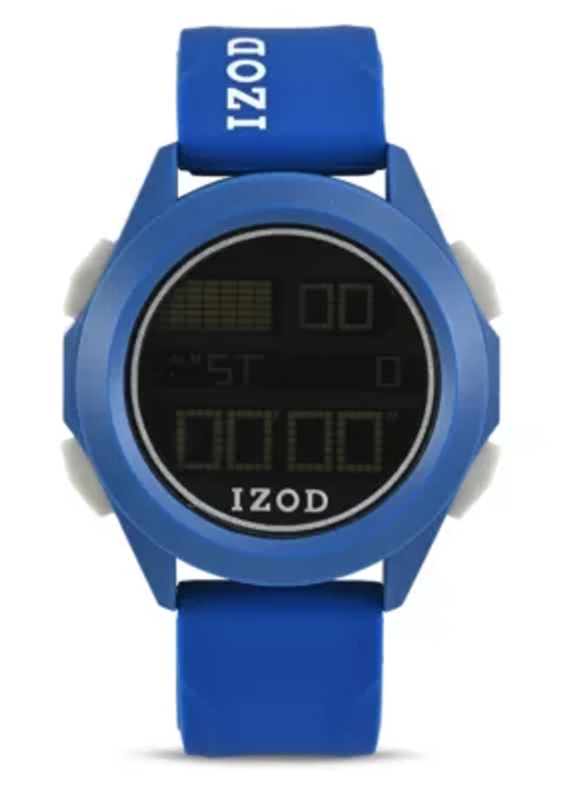 IZOD Adult Mens Digital Sports Watch in Blue Model# IZO7055