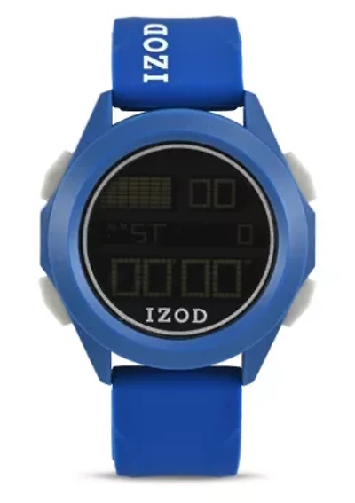 IZOD Adult Mens Digital Sports Watch in Blue Model# IZO7055