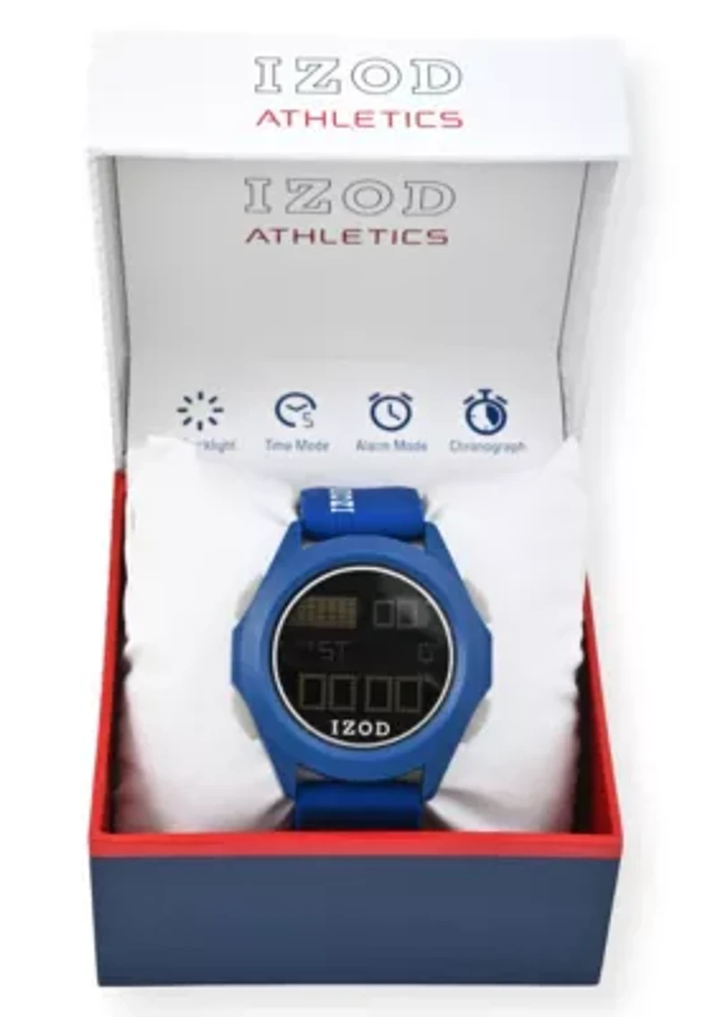 IZOD Adult Mens Digital Sports Watch in Blue Model# IZO7055