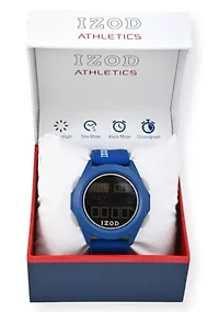IZOD Adult Mens Digital Sports Watch in Blue Model# IZO7055