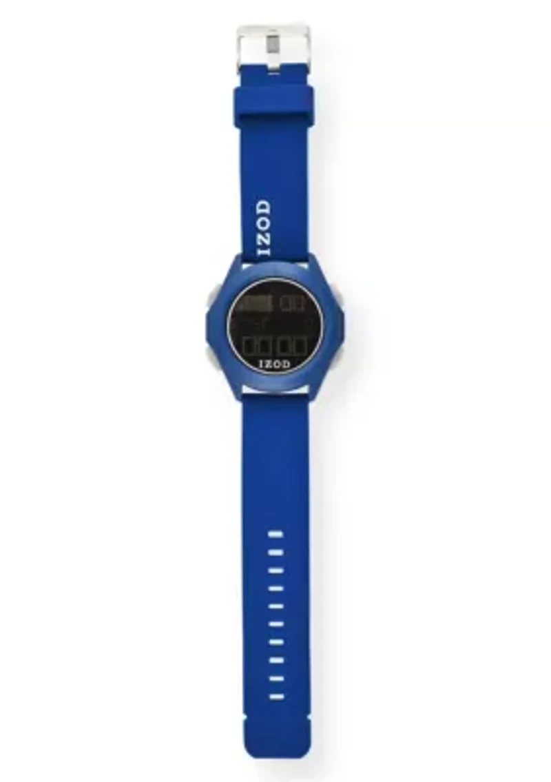 IZOD Adult Mens Digital Sports Watch in Blue Model# IZO7055