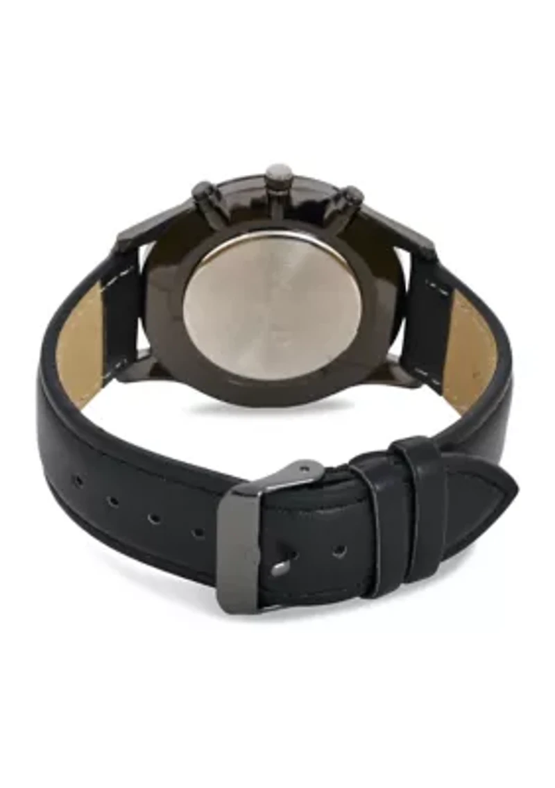 IZOD Men's Black Strap Watch