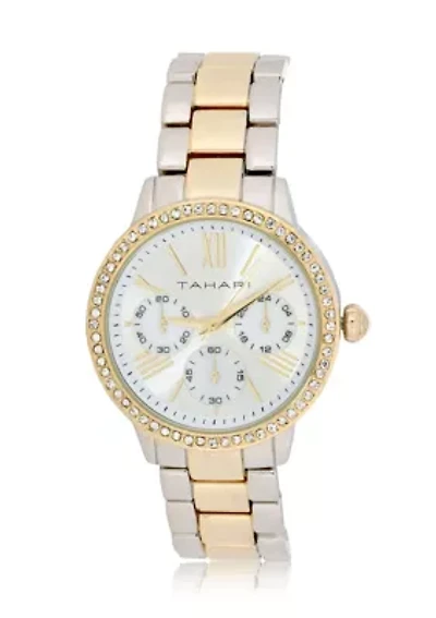 TAHARI Ladies Two Tone Bracelet Watch