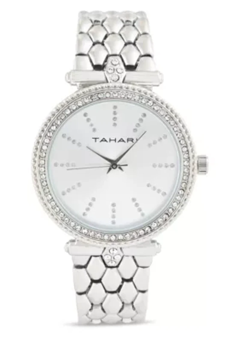 Tahari Adult Womens Analog Watch w Silver Case Dial and Bracelet Model# TAH5572