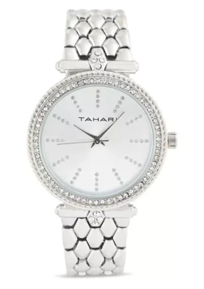 Tahari Adult Womens Analog Watch w Silver Case Dial and Bracelet Model# TAH5572