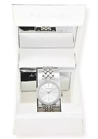 Tahari Adult Womens Analog Watch w Silver Case Dial and Bracelet Model# TAH5572