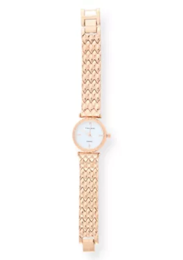 Tahari Adult Womens Analog Watch w Rose Gold Case Dial and  display picture 1
