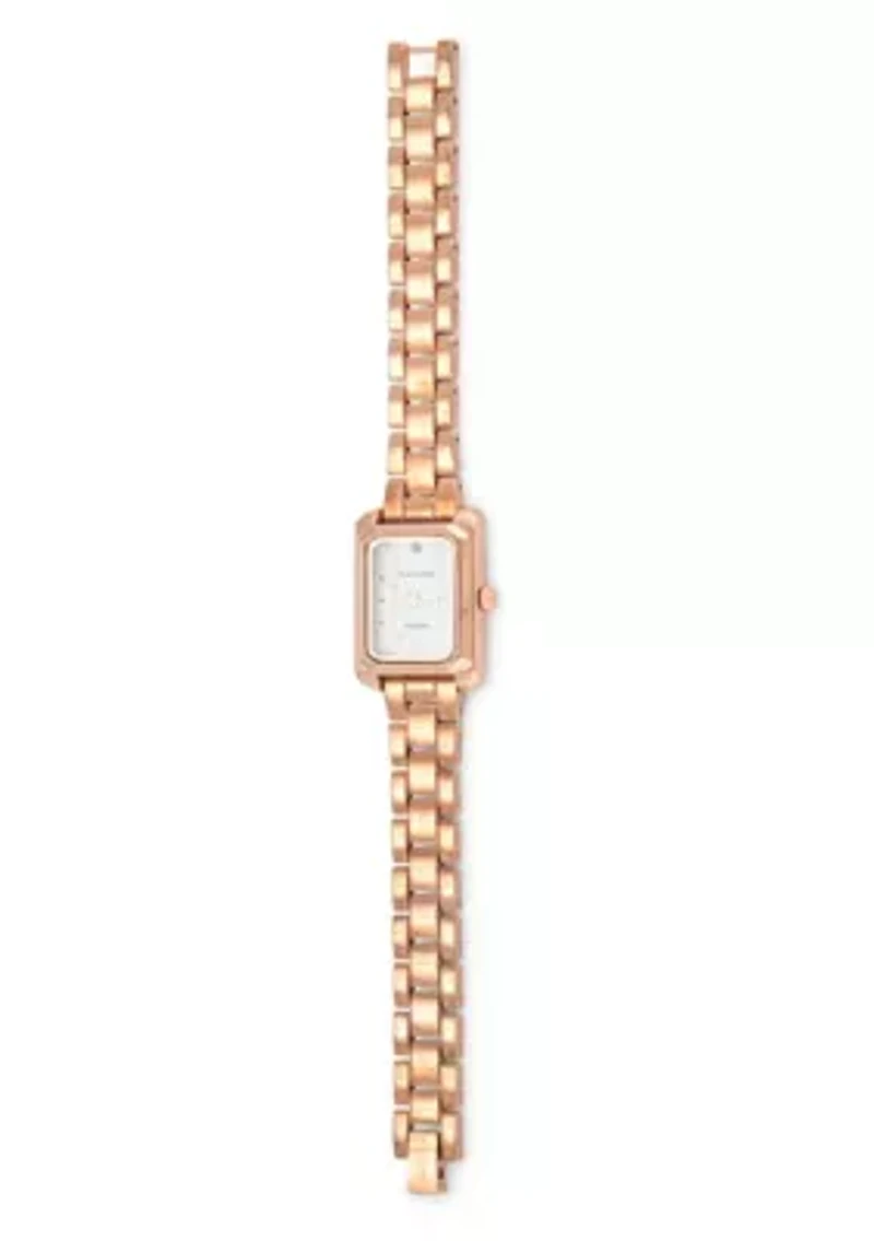 Tahari Adult Womens Analog Watch w Rose Gold Case and Bracelet w Genuine Diamond at 12 Model# TAH5696