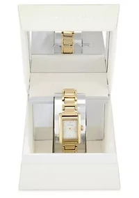 Tahari Adult Womens Analog Watch w Gold Case and Bracelet Model# TAH5752