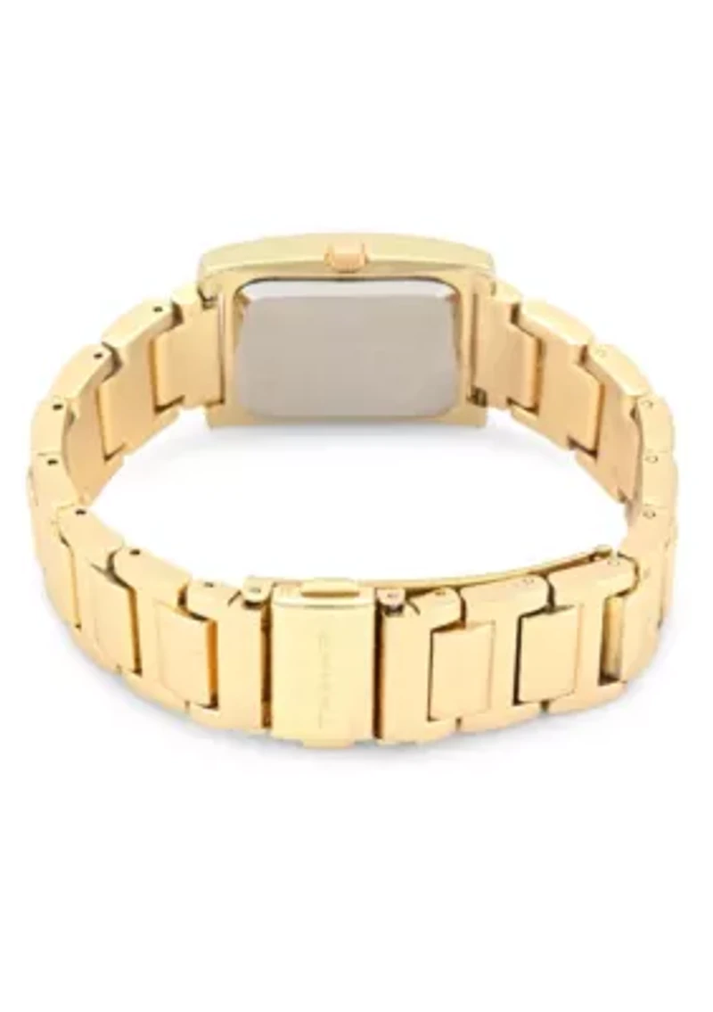 Tahari Adult Womens Analog Watch w Gold Case and Bracelet Model# TAH5752