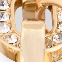 TAHARI Ladies Goldtone and Crystal Charm Watch