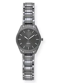 Van Heusen Adult Mens Analog Watch with Black Case and Dial with Black Bracelet w Diamond at 12 Model# VAN80165