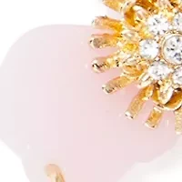 Pastel Pink Floral Frontal Statement Necklace