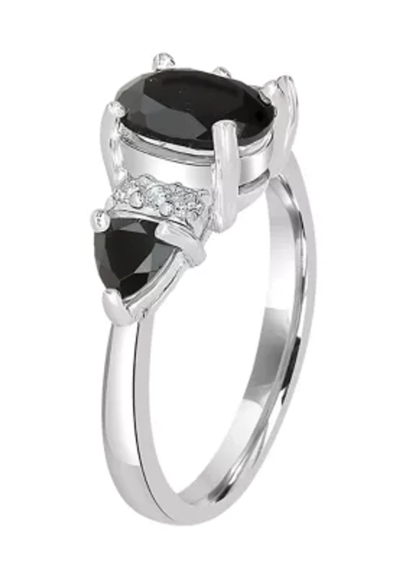 Sterling Silver & Genuine Stone Collection Ring