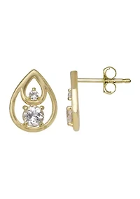 Teardrop Stud Earrings